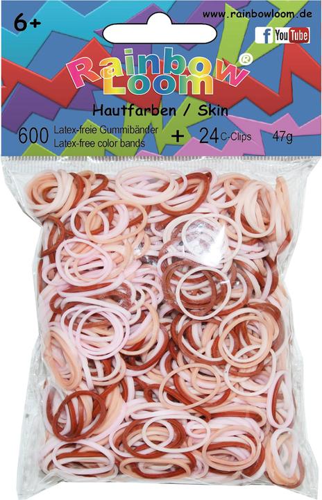 Produktbild Rainbow Loom Gummibänder Hautfarben (600 Stk.)