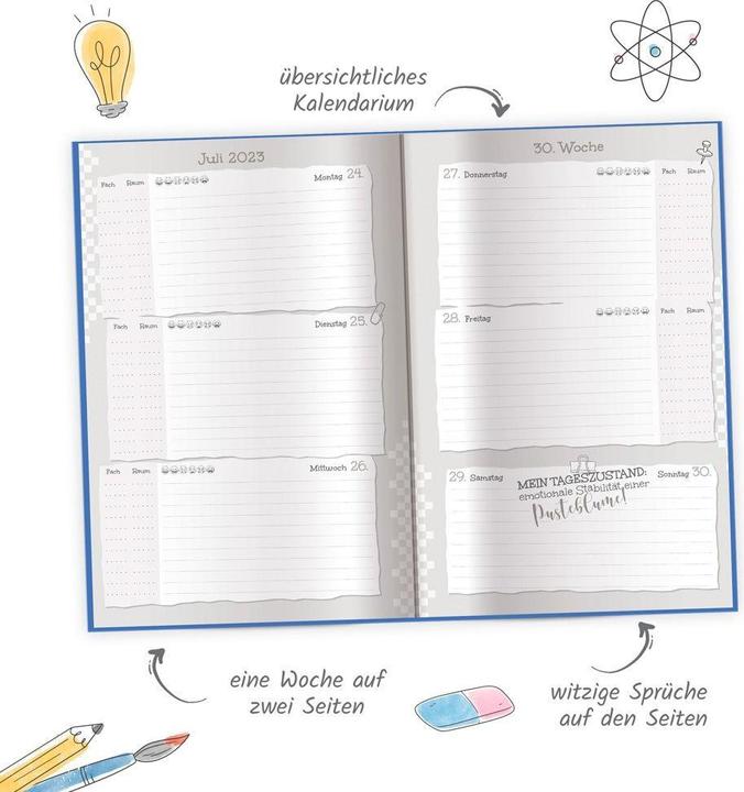 Produktbild Schülerkalender Specials mit Wattierung Peace 23/24 (Harter Einband, Deutsch)