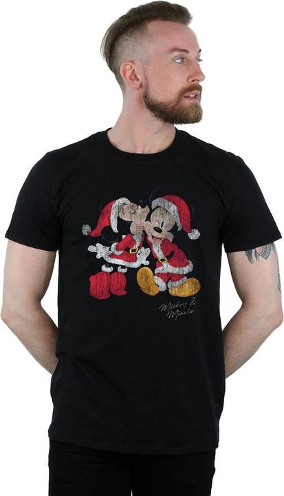 Immagine prodotto Disney Mickey And Minnie Christmas Kiss Maglietta Uomo (L)
