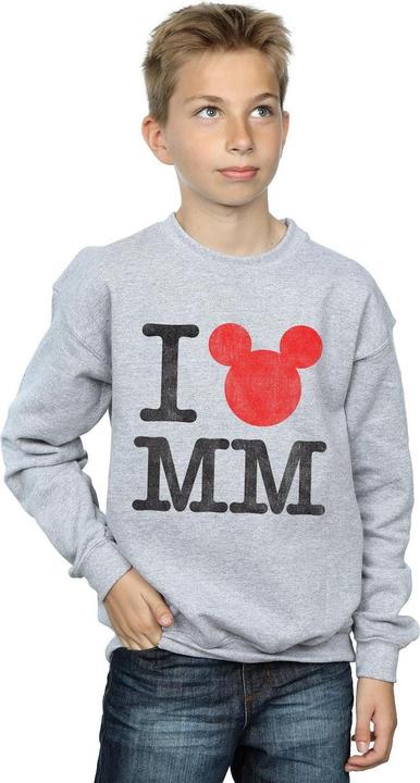 Actual product image Disney Boys Mickey Mouse I Love Mickey Sweatshirt (152, 158)