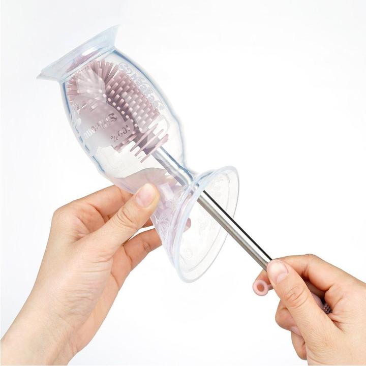 Immagine prodotto Haakaa Kit di spazzole di pulizia in silicone - Grigio Suva