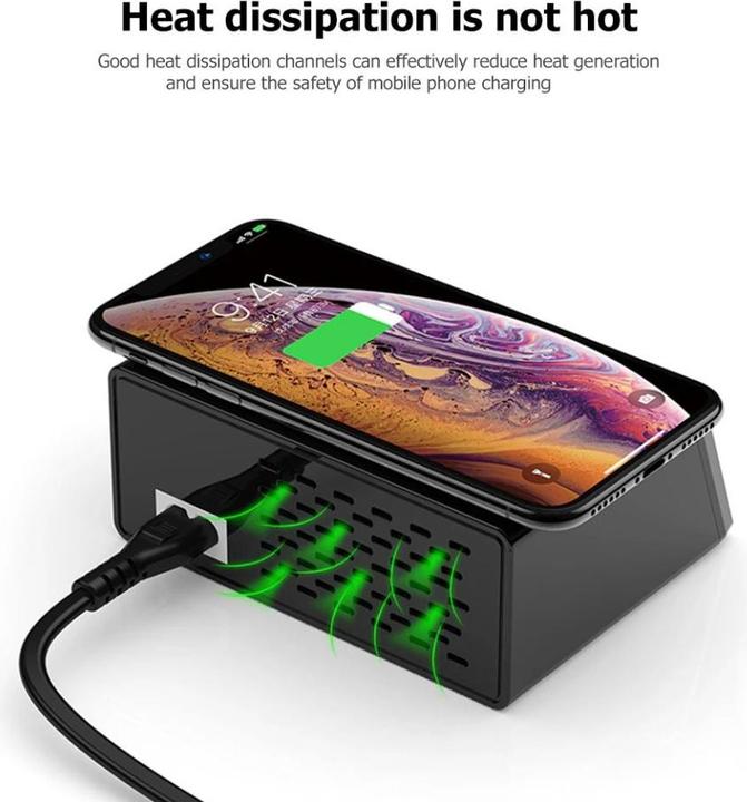 Productafbeelding PowerGuard 8-Fach Wireless Multi Function Charger (100 W)