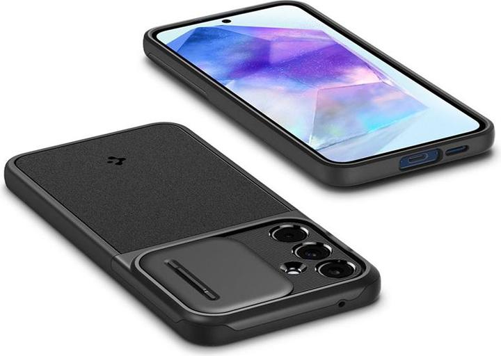 Produktbild Spigen Optik Armor Hülle für Samsung Galaxy A55 5G - Schwarz (Samsung Galaxy A55)