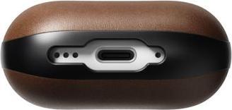 Actual product image Nomad Modern Leather Case Airpods 4 Brown (Headphone bag)