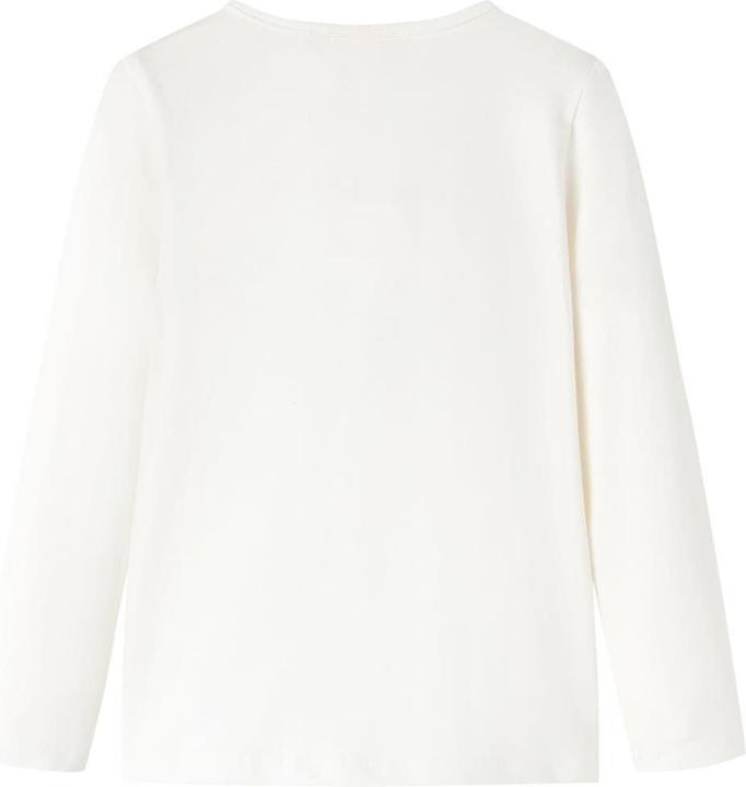 Actual product image VidaXL Children's long-sleeved shirt ecru 116,Material: 95 % cotton. 5 (116)