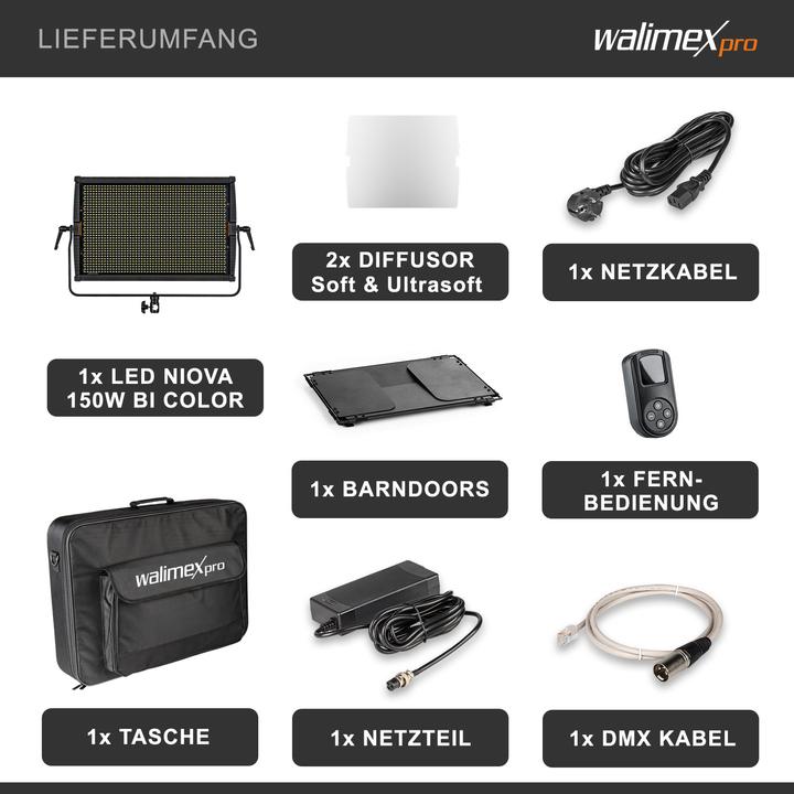 Actual product image Walimex pro LED Niova 150-F Pro Bi Color (Surface luminaire)