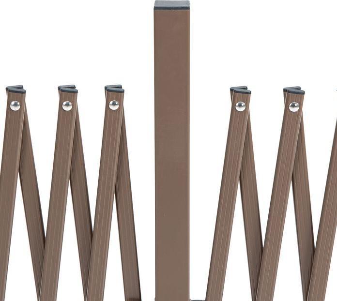 Immagine prodotto Swisshandel24 Barriera estensibile 52-405cm in alluminio marrone H103.5cm