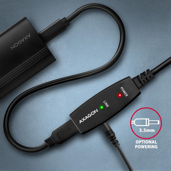 Immagine prodotto Axagon ADR-220 cavo di prolunga USB 2.0 attivo, USB-A maschio/femmina - 20 m (20 m, USB 2.0)