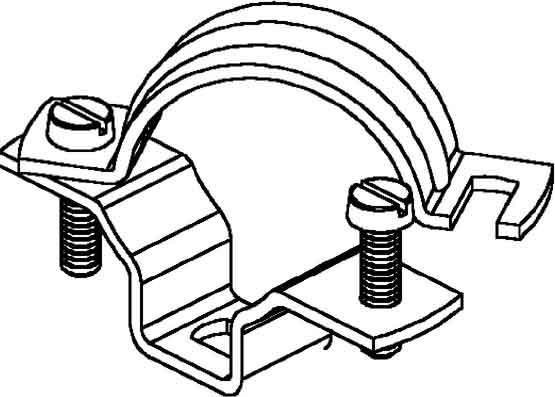 Actual product image Niedax Pipe stand clamp (7.95 cm)