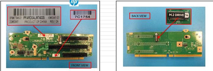 Image du produit HPE SPS-PCA 3S 2X8 X16 PCI-E M.2