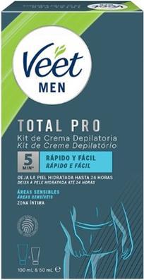 Immagine prodotto Veet Kit di depilazione uomo 2 fasi per aree sensibili 150 ml (150 ml)