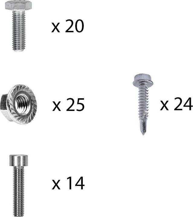 Image du produit Offgridtec Befestigungskit mit Stehfalzklemmen für Schrägdachmontage 6 Solarpanele Rahmenhöhe 30mm