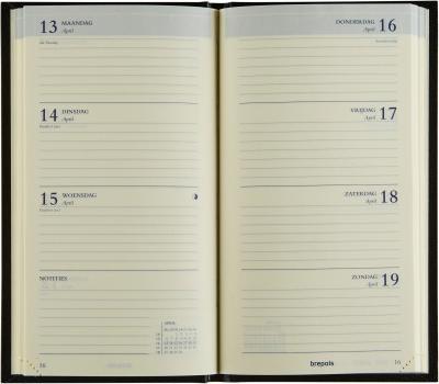 Produktbild Brepols Agenda Interplan Calvi 2023 668700840 orange, 1W/2S, 9x16cm (90 x 160 mm, Deutsch, Niederländisch)