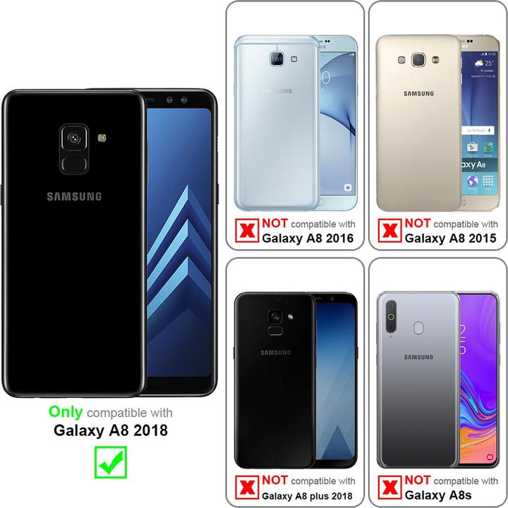 Actual product image Cadorabo TPU 2 colors glass cover (Samsung Galaxy A8 (2018))