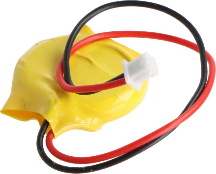 Produktbild AccuCell CMOS Batterie CR2032 3V mit Kabel und Stecker, Polung +/- beachten (1 Stk., CR2032, 220 mAh)