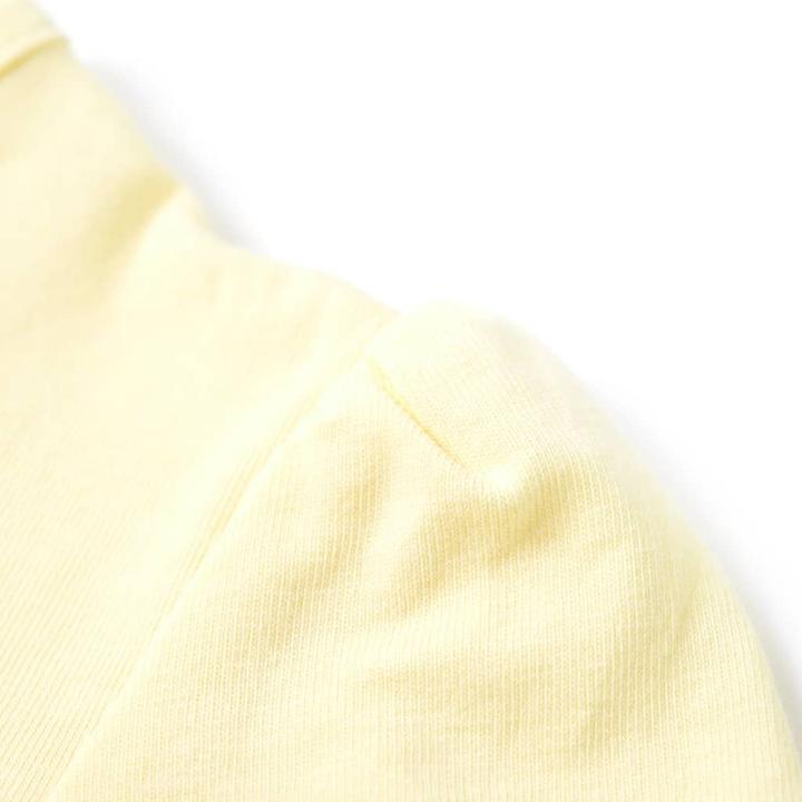 Actual product image VidaXL Children's T-shirt pale yellow 92,Material: 95 % cotton. 5 (92)