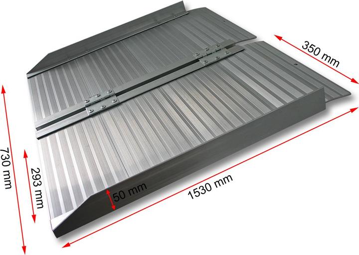 Immagine prodotto Wiltec Rampa per sedia a rotelle pieghevole 150cm 270kg rampa per sedia a rotelle in alluminio rampa