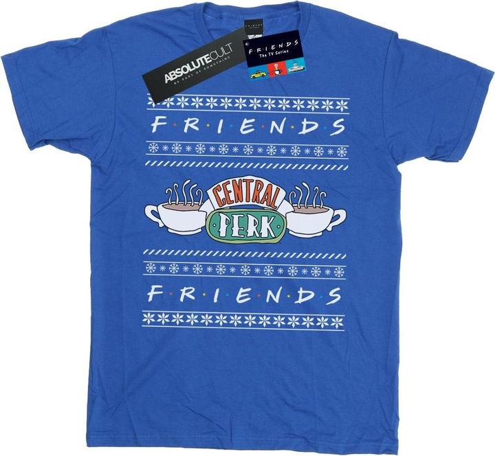 Actual product image Friends Mens Fair Isle Central Perk T-Shirt (XXL)