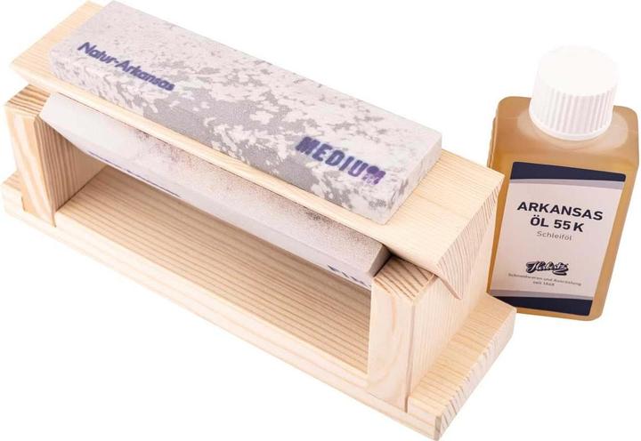 Produktbild Herbertz Holzblock mit 3 Abziehsteinen