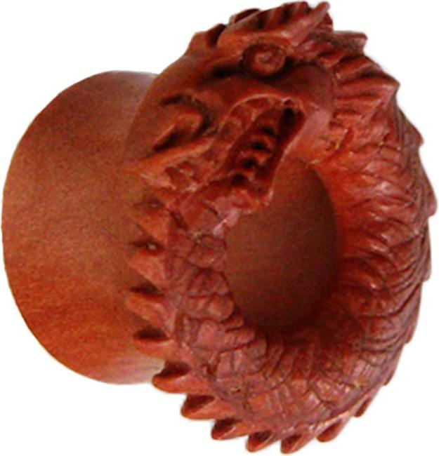 Image du produit Star Piercing Flared Tunnel Serpent Viking en bois Sawo (Organique, sans laiton)