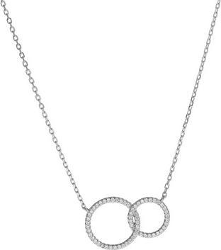 Again Jewelry Sparkling Silver Linked Rings Necklace AJNA0020