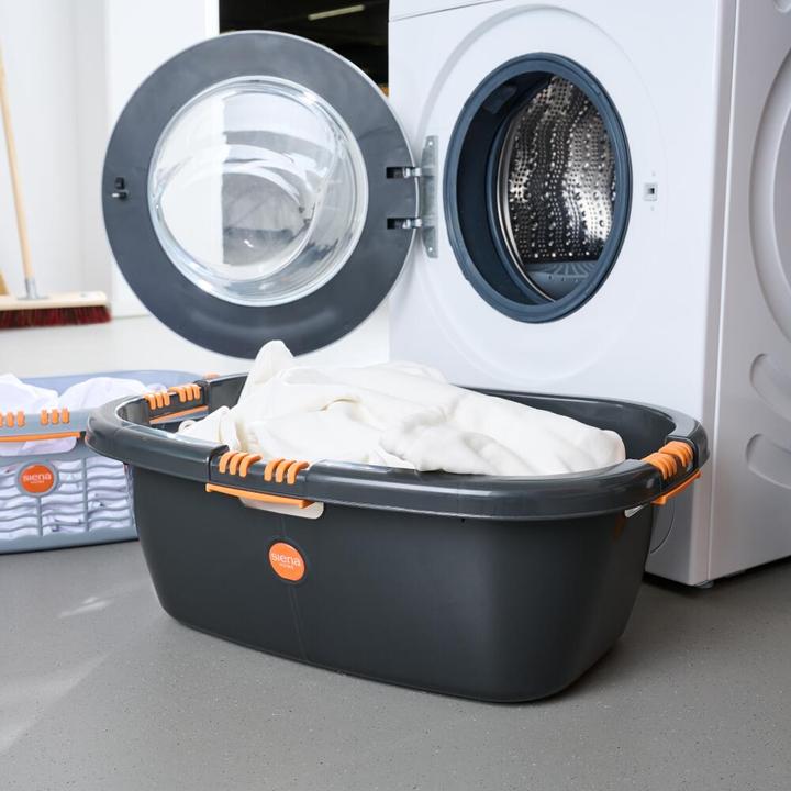 Actual product image Siena Home Wäschewanne "Aversa" 65 cm schwarz mit Softgriff (28 l)