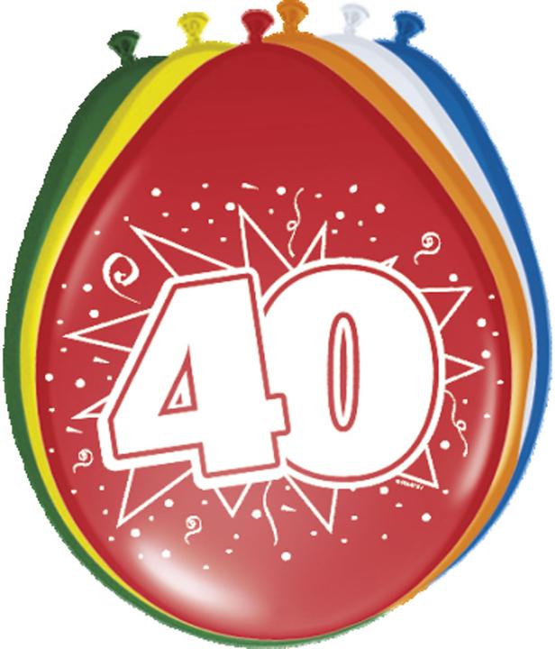 Produktbild Folat Anzahl Luftballons 40 Jahre (8 x)