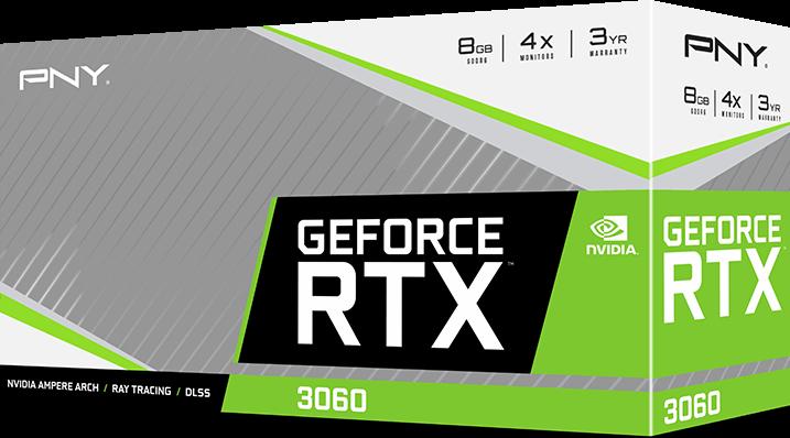 Actual product image PNY GEFORCE RTX™ 3060 8GB Verto Dual Fan Edition Graphics Card (8 GB)