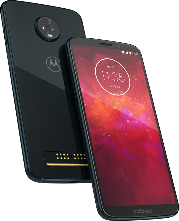 Produktbild Motorola Moto Z3 Play (64 GB, Deep Indigo, 6.01", Hybrid Dual SIM, 12 Mpx, 4G)