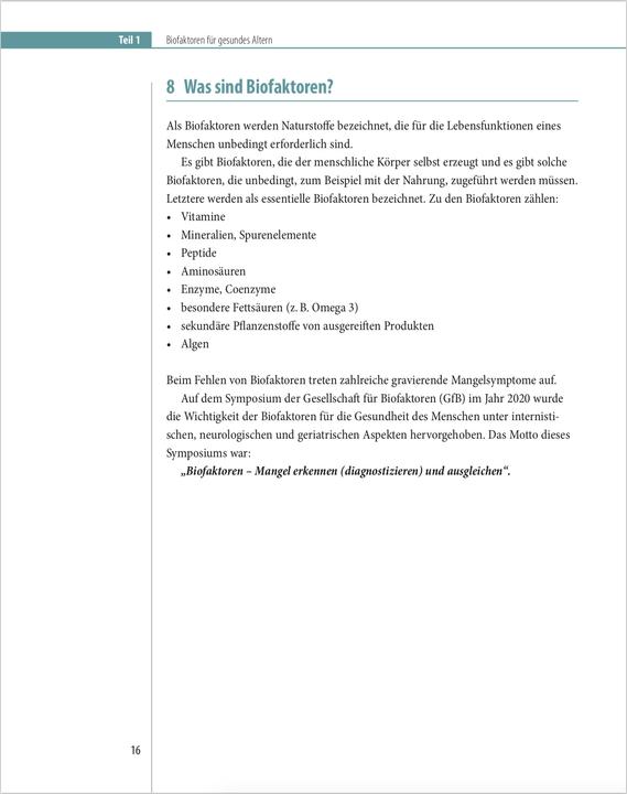 Immagine prodotto Biofaktoren für gesundes Altern (Tedesco, Charles Hecht, 2024)
