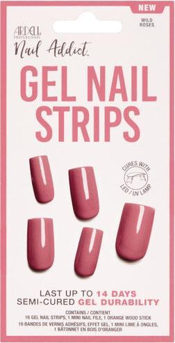 Actual product image Ardell Nail Addict Gel Nail Strips Wild Roses 16 Stk (Rose)