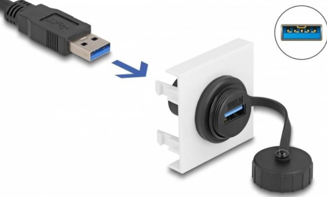 Produktbild Delock Easy 45 Modul SuperSpeed USB 5 Gb (0.05 m, USB 3.2 Gen 1)
