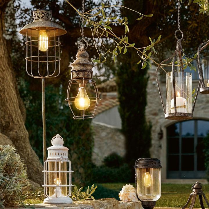 Produktbild Loberon LED-Laterne Nistos antikgrau