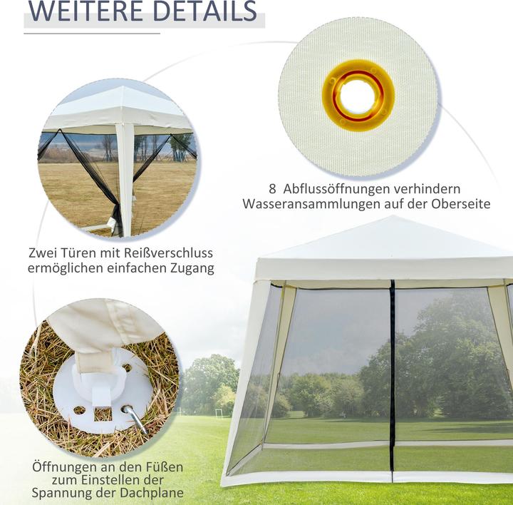 Immagine prodotto Outsunny Padiglione con zanzariera (300 cm, 300 cm)