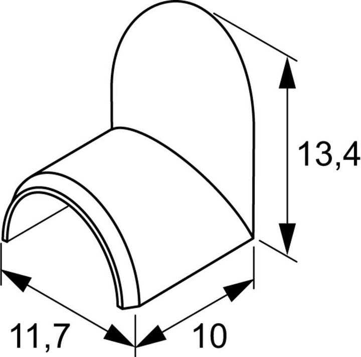 Immagine prodotto L&S Copriforo per canalina 10x5 mm (Foro cavo, 1 cm)