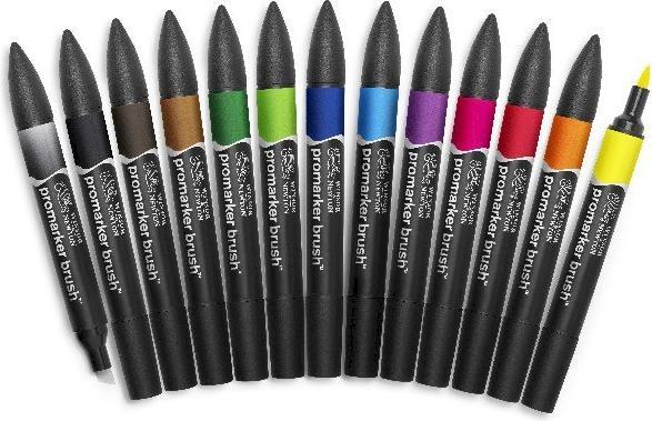 Actual product image Winsor & Newton Brush marker 12+1 vivid shades (Multicoloured, 13 x)