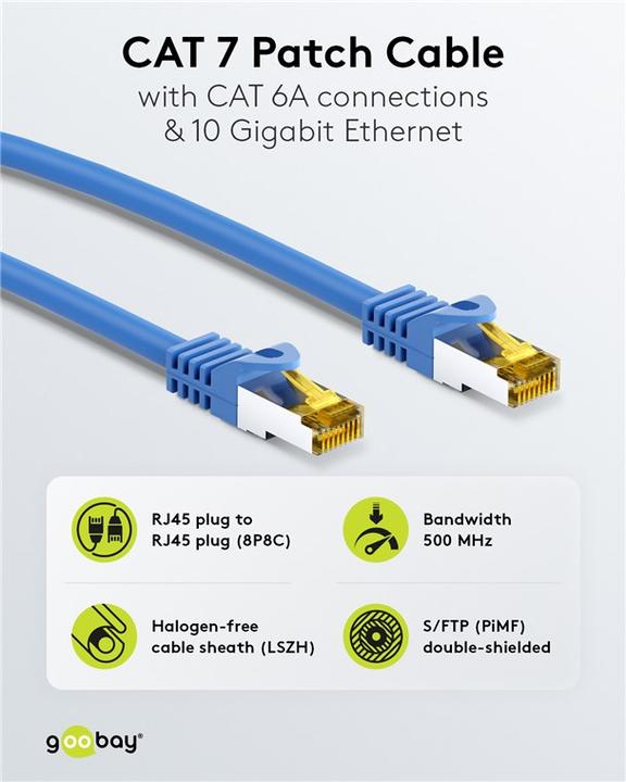 Productafbeelding Goobay Netwerkkabel (S/FTP, CAT7, 0.25 m)