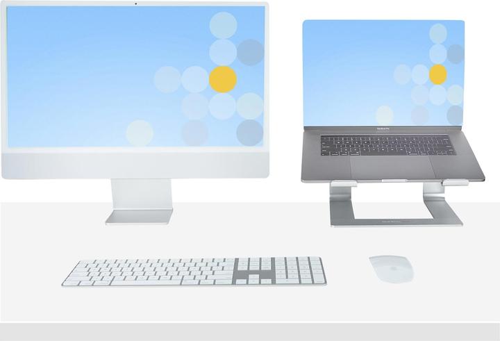 Actual product image StarTech com Laptop Stand for Desk, Supports 5kg/11lb, Aluminum, Silver, Ergonomic Laptop Riser,...