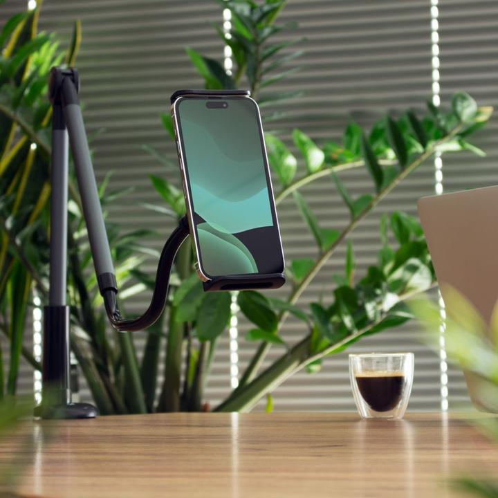 Produktbild Wozinsky long flexible phone and tablet holder black (WTHBK5)