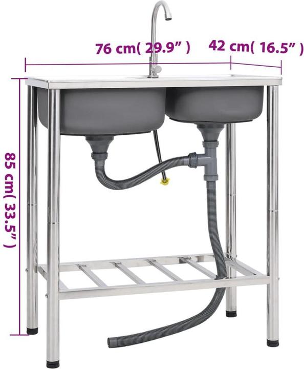 Actual product image VidaXL Caterina (Sink accessories, 42 cm, 76 cm)