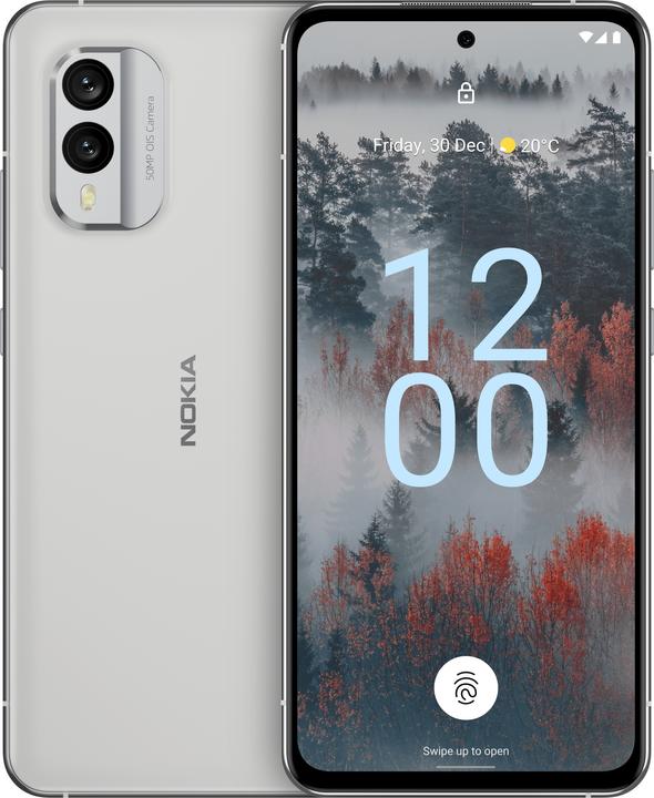 Nokia X30 5G (128 GB, Ice White, 6.43", Dual SIM, 50 Mpx, 5G)