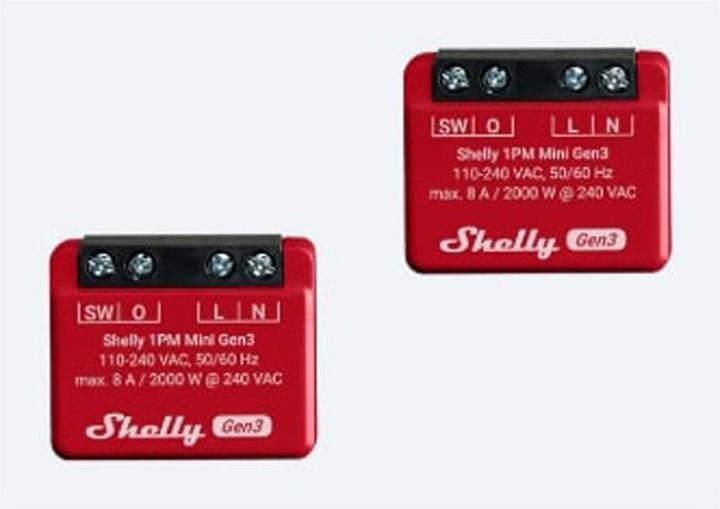 Produktbild Shelly 1PM Mini Gen3 x2 (Schaltaktor)