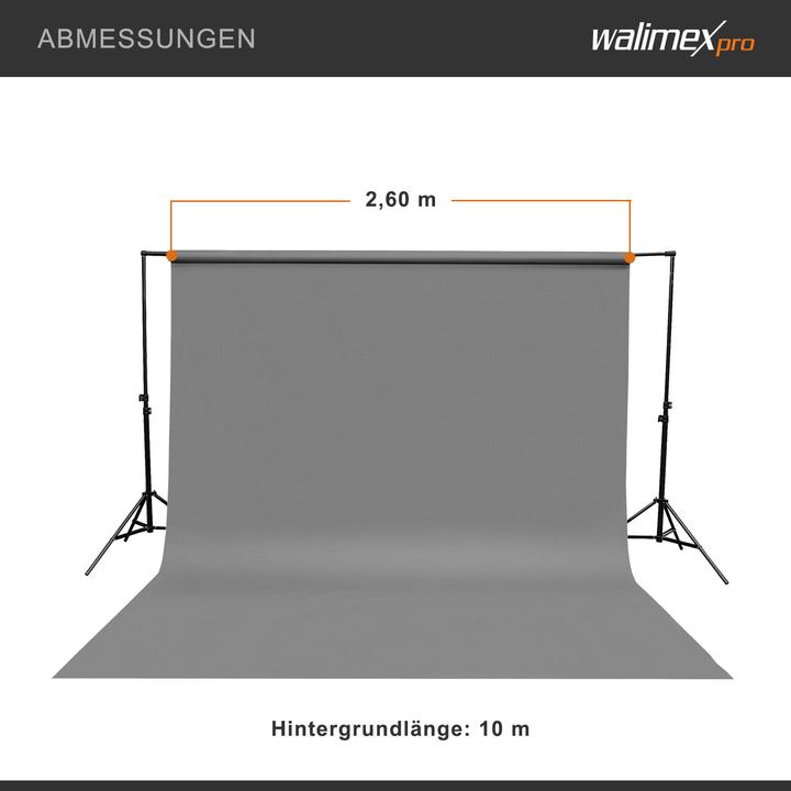 Produktbild Walimex pro Hintergrundkarton 2,60x10m Fotohintergrund Backdrop Fotostudio (260 cm)