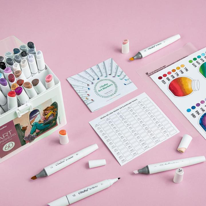 Actual product image Ohuhu Kaala art marker (Multicoloured, 6 mm, 60 x)