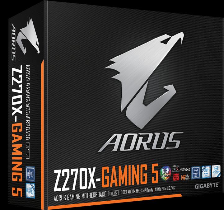 Image du produit Gigabyte AORUS Z270X-Gaming 5 (LGA 1151, Intel Z270, ATX)
