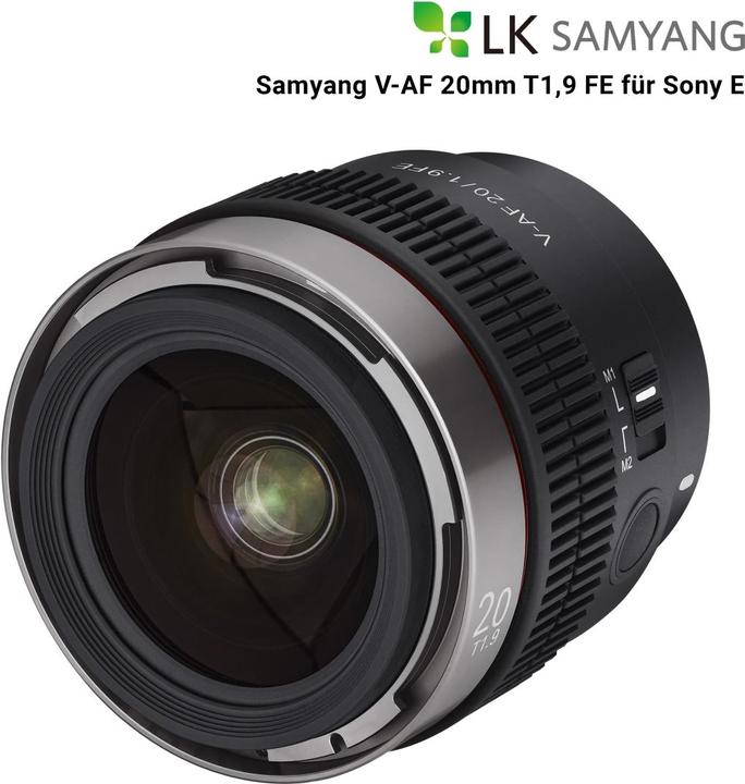 Immagine prodotto Samyang V-AF 20mm F1.9 Sony E-mount (Sony E, Full-frame, APS-C / DX)