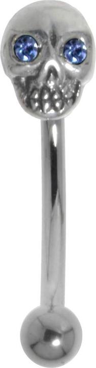 Produktbild Bijouteria Augenbrauenpiercing (Chirurgenstahl 316L, Kristall, Silber 925)