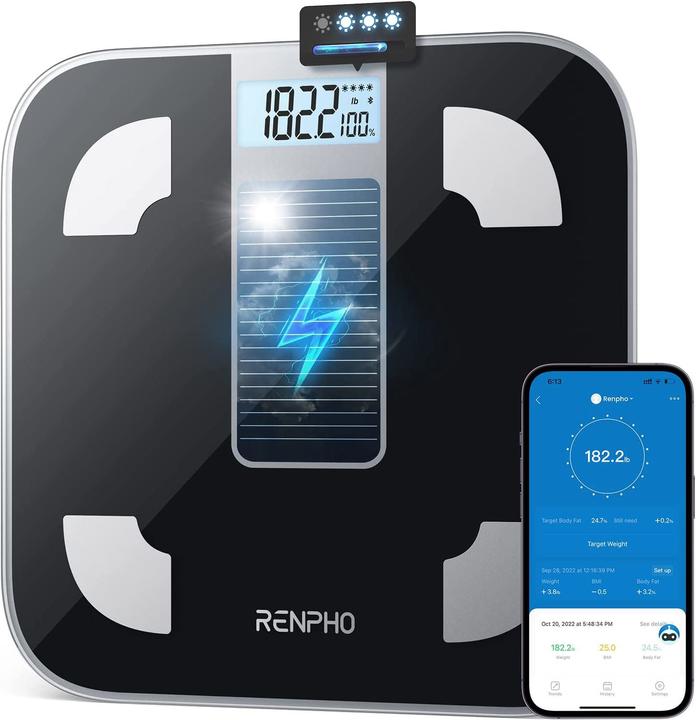 Renpho Solar-Körperfettwaage (180 kg)