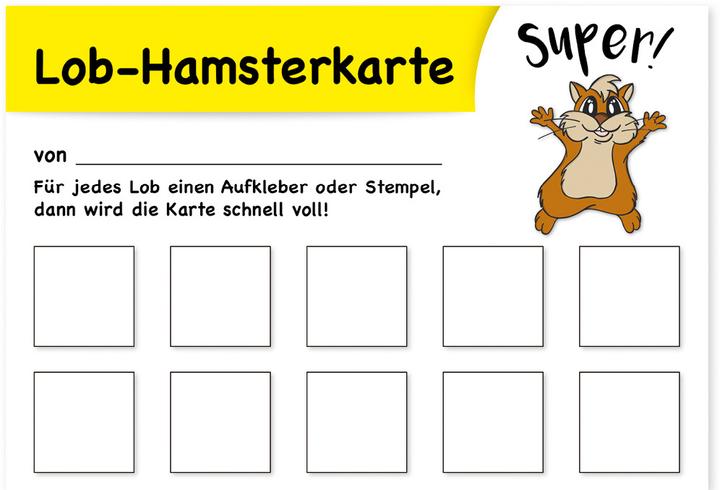 Produktbild TimeTEX TIME TEX Lob-Hamsterkarte 62959 10 Feldern 25 Stück