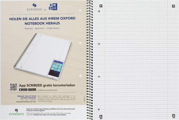 Actual product image Oxford College notebook (A4+, Checked, Lined, Soft cover)